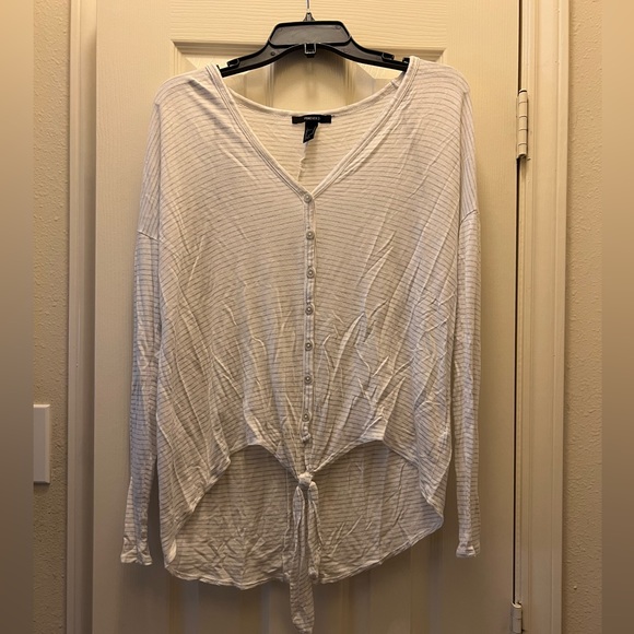 White striped long sleeve - Picture 1 of 4